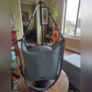 Coach Slate Blue Leather Shoulder Bag